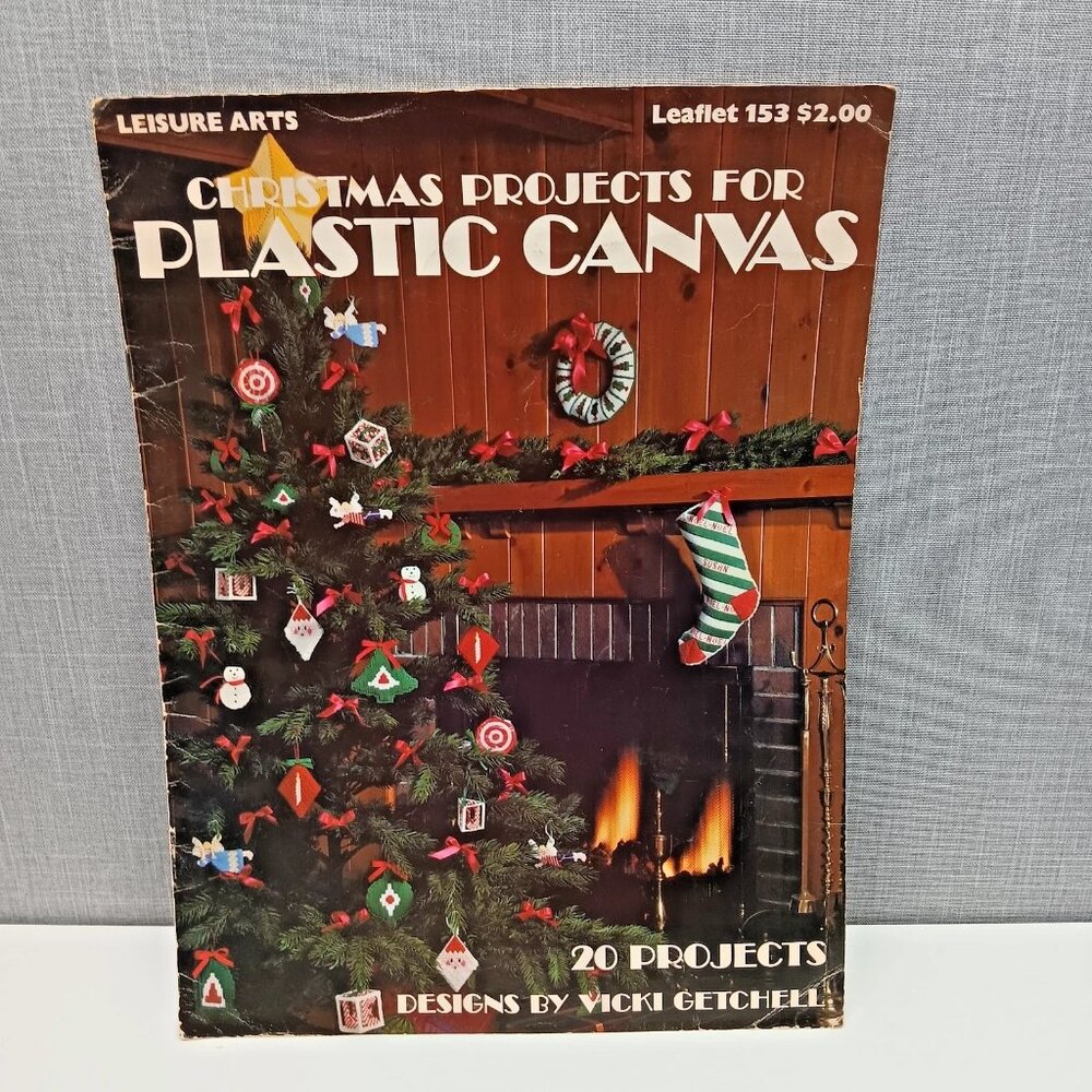 Christmas‎ Projects for Plastic Canvas Leisure Arts 20 Craft Sewing Stitch 70s